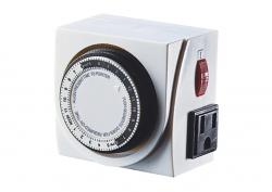 Mechanical Timer 120v with Dual Outlets